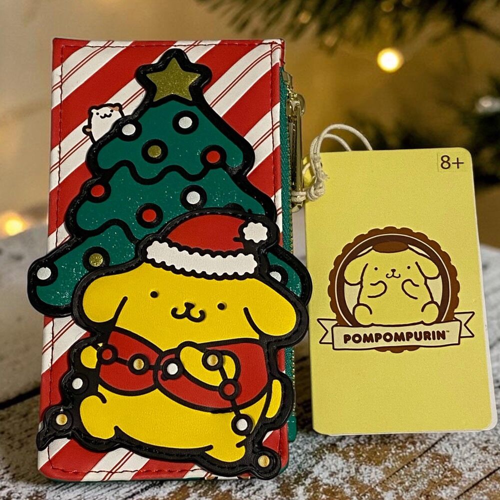 Sanrio Pompompurin Santa Hat Card Holder Wallet Exclusive Christmas